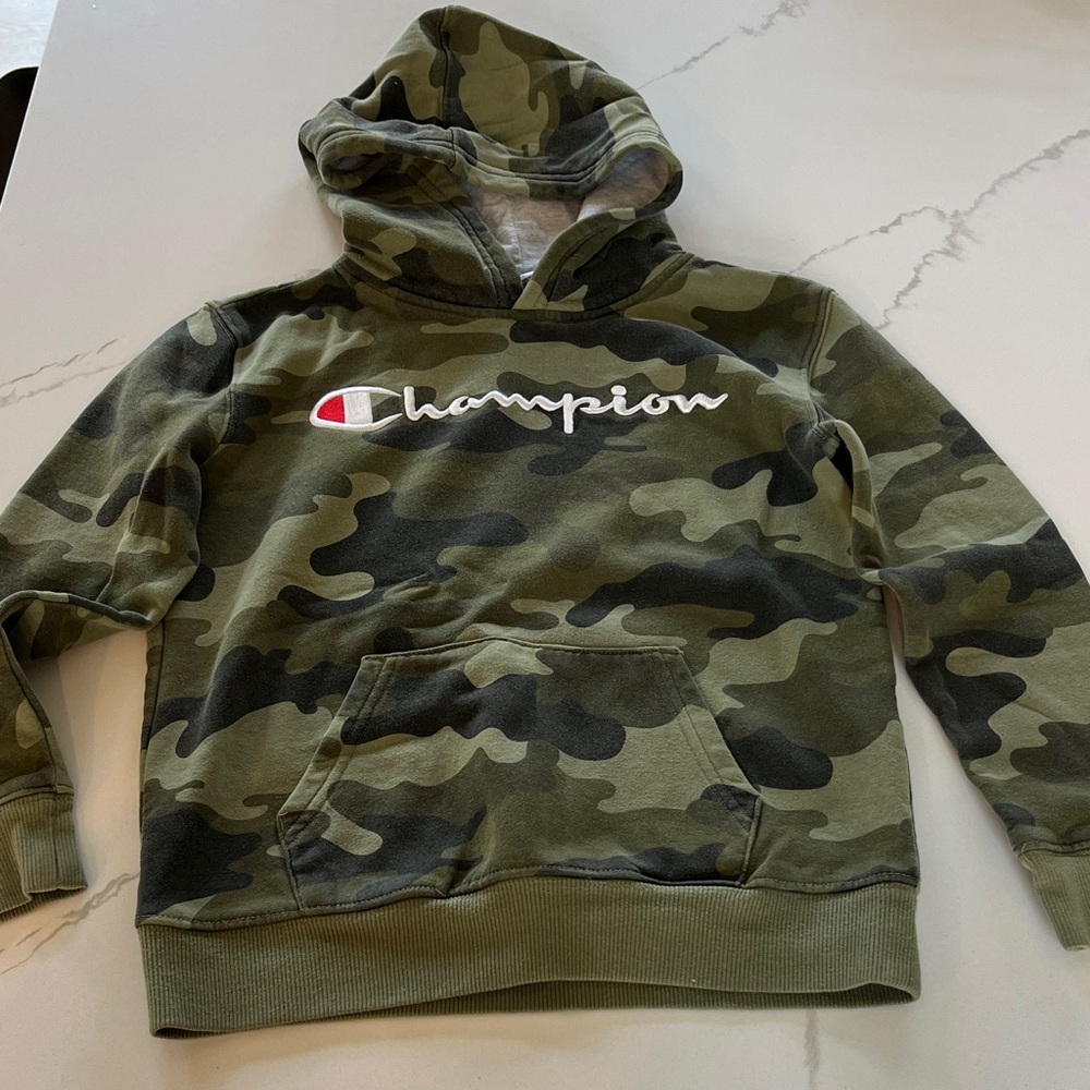 Champion Kids Green Camo Hoodie
